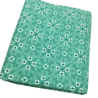 Vải làm Quilt - ghép vải - tấm 100 x 110 họa tiết hình học nền xanh