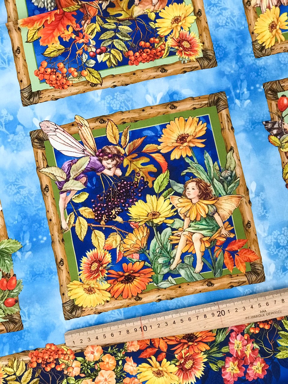 PANEL VẢI TIÊN Berry Fairy Vignettes Blue Bell 90 x 110 cm - Ảnh 5