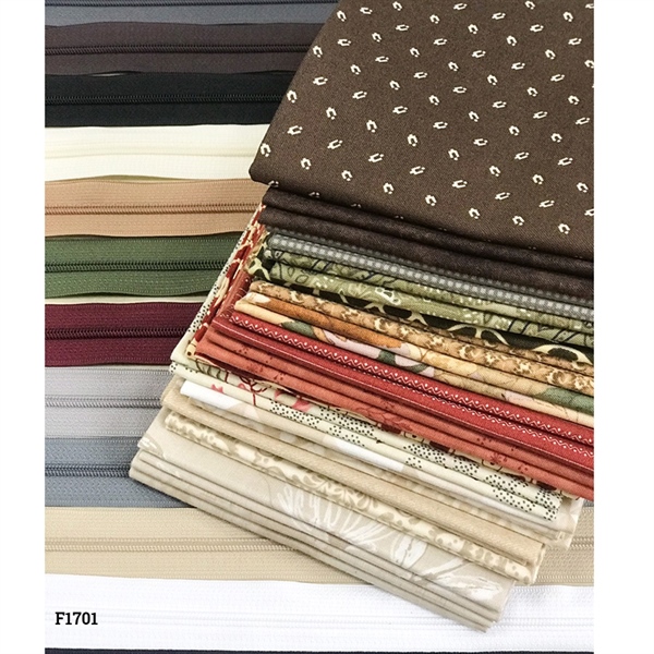 Bộ vải quilt nâu trầm 50x 55 cm - 17 tấm - Ảnh 2