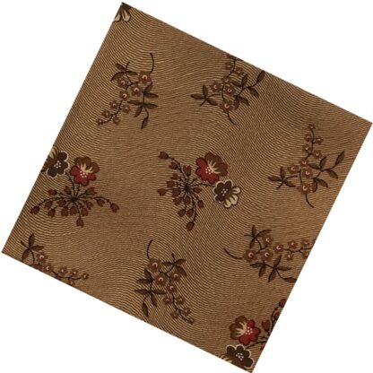 Vải làm Quilt - ghép vải - tấm 50x55 hoa nền nâu lượn sóng