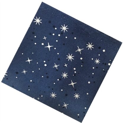 Vải làm Quilt - ghép vải - tấm 50x110 cm ombre sao navy đậm