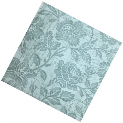 Vải làm Quilt - ghép vải - tấm 50x55 cm Hoa nền xanh ngọc