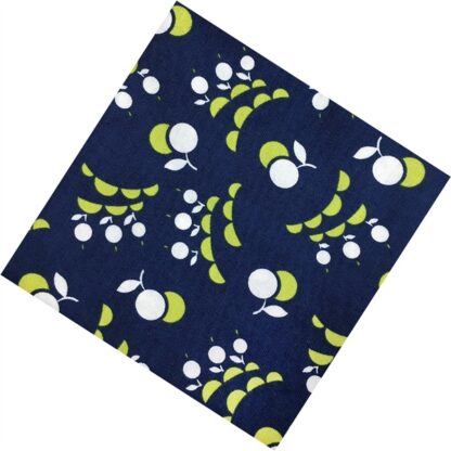 Vải làm Quilt - ghép vải - tấm 50x110 cm cherry trắng nền navy