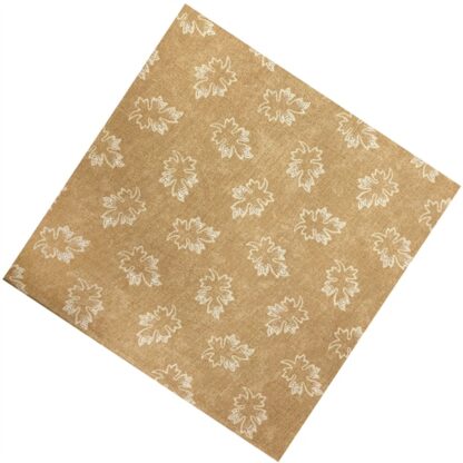 Vải làm Quilt - ghép vải - tấm 50x110 cm lá thu nền vàng nâu nhạt