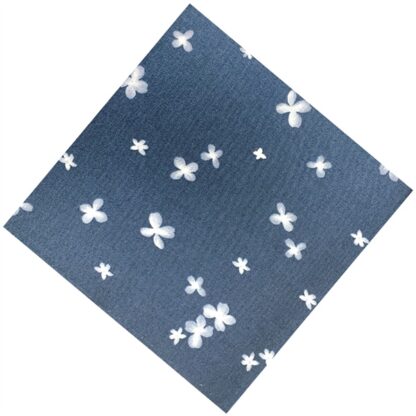 Vải làm Quilt - ghép vải - tấm 50x55 ombre hoa navy