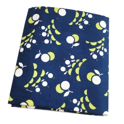 Vải làm Quilt - ghép vải - tấm 100 x 110 nền navy đậm họa tiết quả