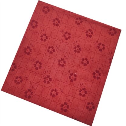 Vải làm Quilt - ghép vải - tấm 50x55 cm hoa 5 cánh nền đỏ