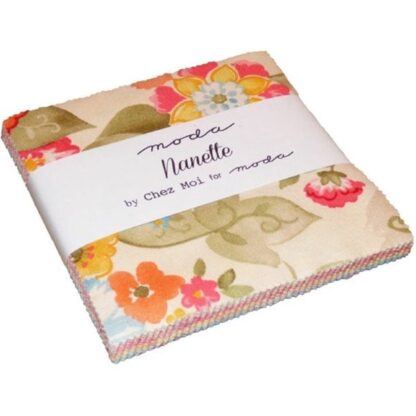 Vải cắt sẵn Nanette Charm Pack - Moda Fabrics 5" x 5". Thiết kế bởi To Morton