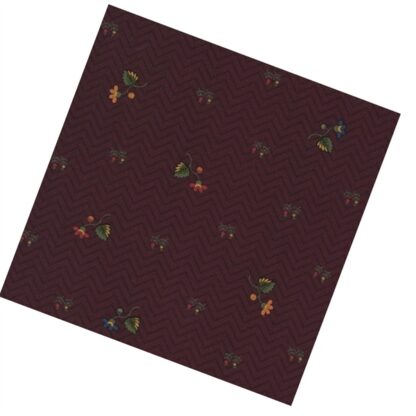 Vải làm Quilt - ghép vải - tấm 50x55 cm hoa nền zíc zắc đỏ đậm