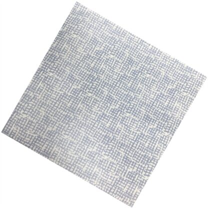 Vải làm Quilt - ghép vải - tấm 50x110 cm gạch ô vuông xanh blue nền trắng