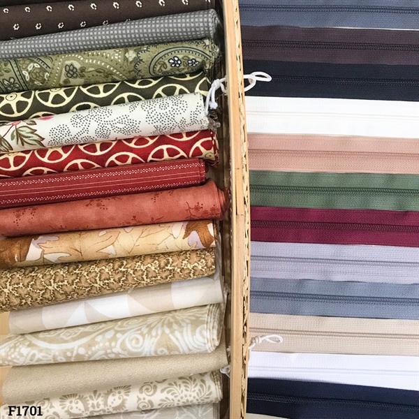 Bộ vải quilt nâu trầm 50x 55 cm - 17 tấm - Ảnh 4