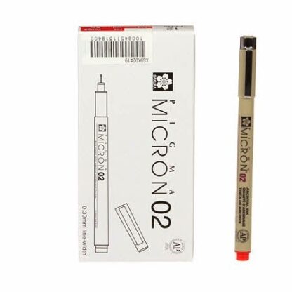 Bút dạ màu đỏ Pigma Micron Pen Red .30mm Size 02