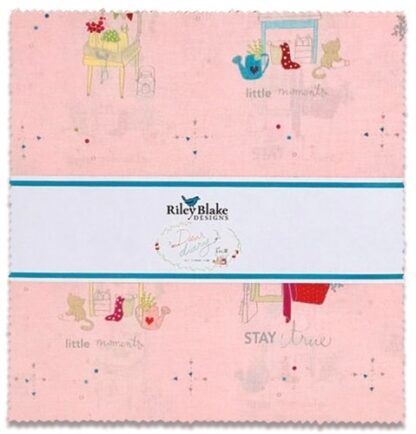 Vải cắt sẵn 10" X 10". Bộ sưu tập Dear Diary Hãng Riley Blake Designs 10-6670-42