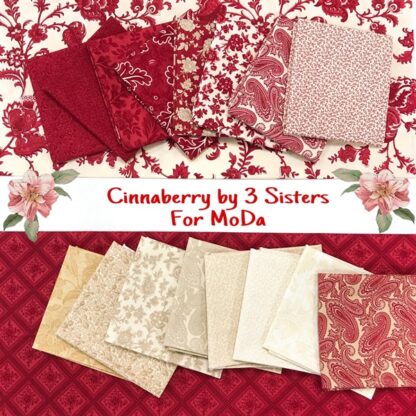 Vải làm Quilt - ghép vải - Bộ vải Cinnaberry của 3 Sisters hãng Moda Fabrics18 tấm 50 x 55 cm - Hình ảnh 5