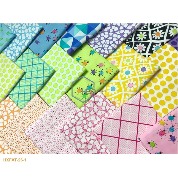 Vải cắt sẵn hoạ tiết hoa, thỏ , bọ rùa 26 tấm , 50 x 55 cm - Ảnh 3