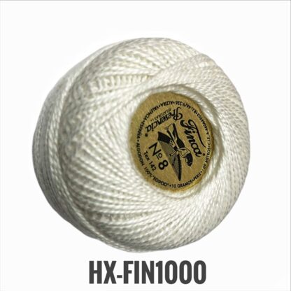 Chỉ chần tay màu trắng Finca NO,8. 10g( 69m) 1000