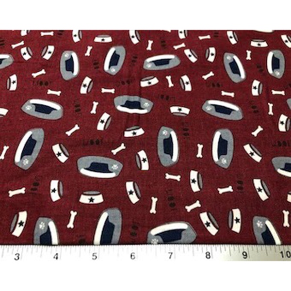 VẢI THÔ COTTON MỸ NỀN NÂU ĐỎ HÃNG RILEY BLAKE DESIGNS - Ảnh 2
