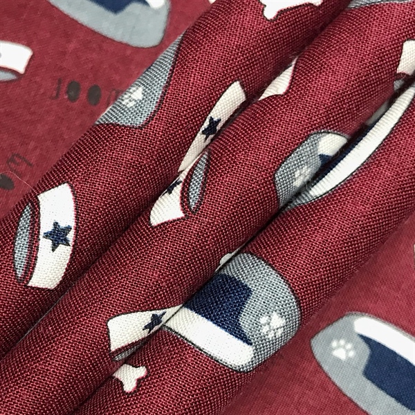 VẢI THÔ COTTON MỸ NỀN NÂU ĐỎ HÃNG RILEY BLAKE DESIGNS - Ảnh 3