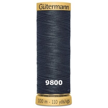 Chỉ cotton Gutermann 100m mầu than đen 9800