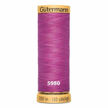 Chỉ cotton Gutermann 100m mầu hồng tím 5980