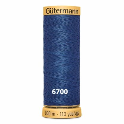 Chỉ cotton Gutermann 100m mầu xanh dương đậm 6700