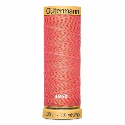 Chỉ cotton Gutermann 100m mầu cam hồng 4950