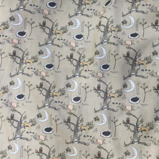 Vải thô cotton hãng Moda họa tiết chú lười dễ thương