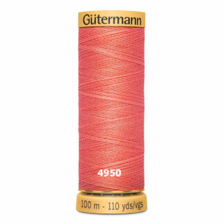 Chỉ cotton Gutermann 100m mầu cam hồng hồng cá hồi 4950
